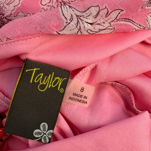 Tayler Elegant Pink Floral One-Shoulder Dress. - Picture 10 of 10